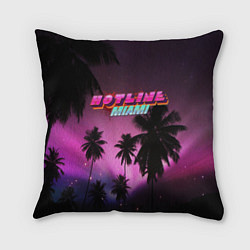 Подушка квадратная HOTLINE MIAMI, цвет: 3D-принт