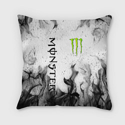 Подушка квадратная MONSTER ENERGY, цвет: 3D-принт