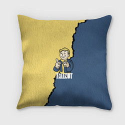 Подушка квадратная Fallout logo boy, цвет: 3D-принт