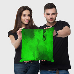 Подушка квадратная GREEN, цвет: 3D-принт — фото 2