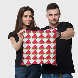 Подушка квадратная Арбузы, цвет: 3D-принт — фото 2