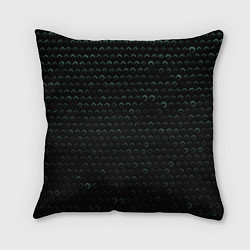Подушка квадратная Текстура геометрия ромбы черны, цвет: 3D-принт