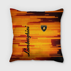 Подушка квадратная LAMBORGHINI, цвет: 3D-принт