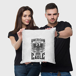 Подушка квадратная Американский орел Z, цвет: 3D-принт — фото 2