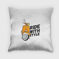 Подушка квадратная RIDE WITH STYLE Z, цвет: 3D-принт