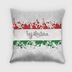 Подушка квадратная Таджикистан, цвет: 3D-принт