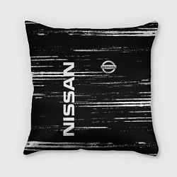 Подушка квадратная NISSAN, цвет: 3D-принт