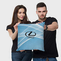 Подушка квадратная Lexus, цвет: 3D-принт — фото 2