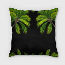 Подушка квадратная Пальмы, цвет: 3D-принт