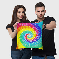 Подушка квадратная TIE-DYE СТЕНА, цвет: 3D-принт — фото 2