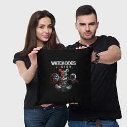 Подушка квадратная Watch Dogs Legion, цвет: 3D-принт — фото 2
