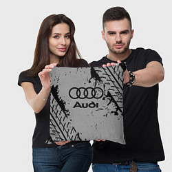 Подушка квадратная AUDI АУДИ, цвет: 3D-принт — фото 2