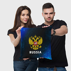 Подушка квадратная RUSSIA РОССИЯ, цвет: 3D-принт — фото 2