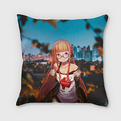 Подушка квадратная Футаба, цвет: 3D-принт