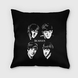 Подушка квадратная THE BEATLES, цвет: 3D-принт