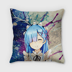 Подушка квадратная Re: Zero Жизнь с нуля, цвет: 3D-принт