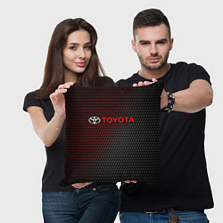 Подушка квадратная TOYOTA ТОЙОТА, цвет: 3D-принт — фото 2