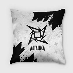 Подушка квадратная METALLICA МЕТАЛЛИКА, цвет: 3D-принт