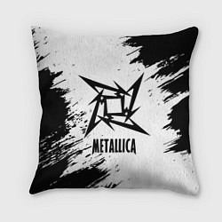 Подушка квадратная METALLICA МЕТАЛЛИКА, цвет: 3D-принт