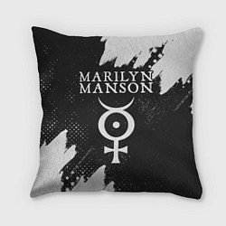 Подушка квадратная MARILYN MANSON М МЭНСОН, цвет: 3D-принт