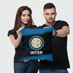 Подушка квадратная INTER Интер, цвет: 3D-принт — фото 2