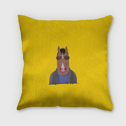 Подушка квадратная Конь БоДжек, цвет: 3D-принт