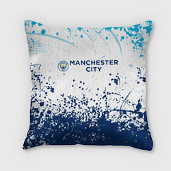 Подушка квадратная Manchester City, цвет: 3D-принт