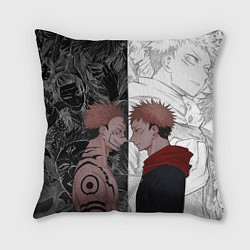 Подушка квадратная Jujutsu Kaisen Сукуна х Юдзи, цвет: 3D-принт