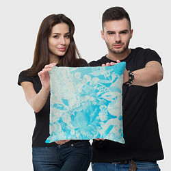 Подушка квадратная Blueflower, цвет: 3D-принт — фото 2