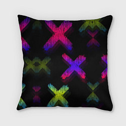 Подушка квадратная Крестики, цвет: 3D-принт