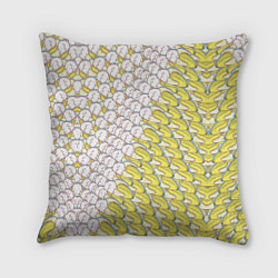 Подушка квадратная Банана-котики, цвет: 3D-принт
