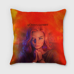 Подушка квадратная Queens Gambit Ход Королевы, цвет: 3D-принт