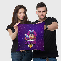 Подушка квадратная Brawl Stars - Генерал Гавс, цвет: 3D-принт — фото 2