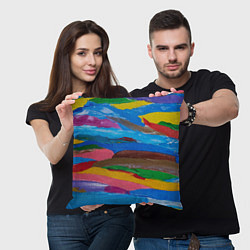 Подушка квадратная Картина абстракция, цвет: 3D-принт — фото 2