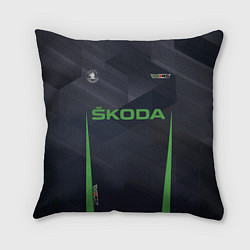 Подушка квадратная Skoda VRS Z, цвет: 3D-принт