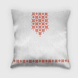 Подушка квадратная Белорусская вышиванка, цвет: 3D-принт