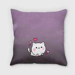Подушка квадратная Влюбленный котенок, цвет: 3D-принт