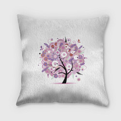 Подушка квадратная Цветочное Дерево, цвет: 3D-принт