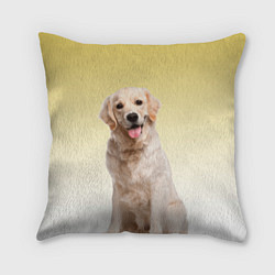 Подушка квадратная Лабрадор ретривер пес, цвет: 3D-принт