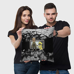Подушка квадратная Little Nightmares 2, цвет: 3D-принт — фото 2