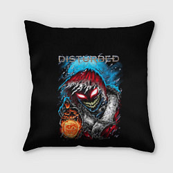Подушка квадратная Disturbed, цвет: 3D-принт
