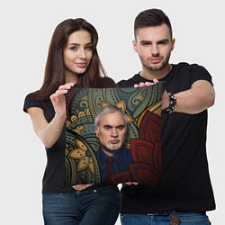 Подушка квадратная Меладзе Цветы Мандала, цвет: 3D-принт — фото 2
