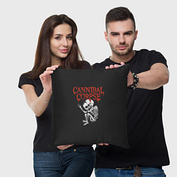 Подушка квадратная Cannibal Corpse, цвет: 3D-принт — фото 2
