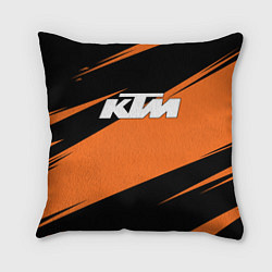Подушка квадратная KTM КТМ, цвет: 3D-принт