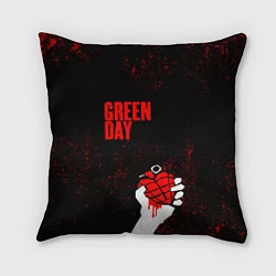 Подушка квадратная Green day, цвет: 3D-принт