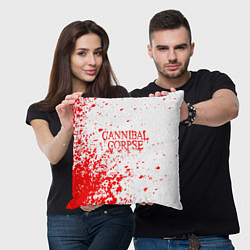 Подушка квадратная Cannibal corpse, цвет: 3D-принт — фото 2