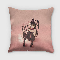 Подушка квадратная Bunny Girl, цвет: 3D-принт