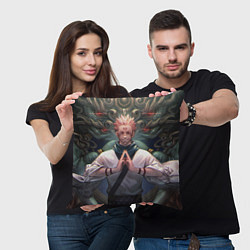 Подушка квадратная МАГИЧЕСКАЯ БИТВА SUKUNA, цвет: 3D-принт — фото 2