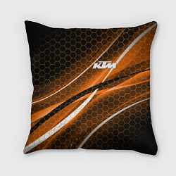 Подушка квадратная KTM КТМ, цвет: 3D-принт