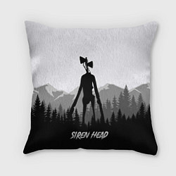 Подушка квадратная SIREN HEAD DARK FOREST, цвет: 3D-принт